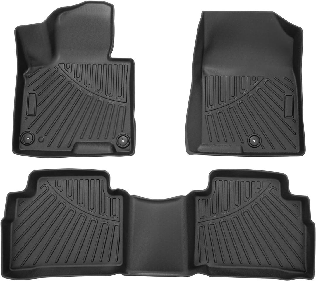 Powerty Floor Mats for 2023-2025 2026 Kia Sportage (Non-Hybrid) Accessories All Weather Floor Liner 3D TPE 1st & 2nd Row Floor Mat Heavy-Duty Floor Liners