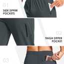 Men's Athletic Joggers Sweatpants with Zipper Pockets Running Gym Track Workout Pants for Men (Medium, Carbon Gray)