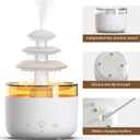 Bedroom Cloud Rain Humidifier, Essential Oil Diffuser with 7-Color LED Mood Light, Bedroom Sleep Aid with White Noise Rain Sound, Auto Shutdown Protection, Suitable for Home/Office/Daycare (White)