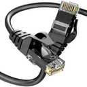 CableGeeker Cat 6/Cat5e Ethernet Cable 6 ft, 10Gbps Snagless Ethernet Cable, 24AWG Pure Copper High Speed Cat6 Cable RJ45 Internet Cable for Computer, Modem, PS5/4, Router, Gaming - 6 Feet in Black