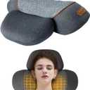 Non-Rechargeable (Plug-in Model) 3-in-1 Neck Vibrating Massager Pillow with Heat & Air Compression,Dark Grey