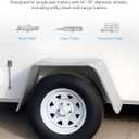 Square Trailer Fenders for 14"-16" Wheels Fits Utility, Boat, Cargo Trailers 16 Gauge Diamond Plate Steel 32"x13"x9", Heavy Duty Trailer Fenders Single Axle