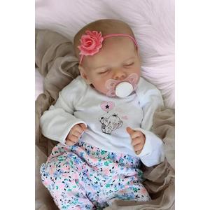 JIZHI Lifelike Reborn Baby Dolls Girl, 17 Inch Real Baby Doll Soft Body Realistic Newborn Vinyl Silicone Baby Doll Full Body Poseable Real Life Baby Dolls with Feeding Kit Gift Box for Kids Age 3+