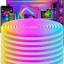 AILBTON 120Ft Neon Rope Lights,Flexible Led Rope Lights Control with App/Remote,Multiple Modes RopeLights,IP65 Outdoor RGB Led Neon Lights NonWater Resistant,Music Sync Gaming Led NeonLight Strip