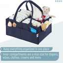 Mr. Pen- Baby Diaper Caddy Organizer, Navy Blue, Nursery Storage Bin and Car Organizer for Diapers and Baby Wipes