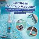 Rola-Chem 6250 Paradise Power Spa Vacuum Manual Spa Vac for Hot Tub, Pool Stairs & Spas Cordless Hot Tub Vacuum Cleaner with Telescopic Handle Powered by Physics