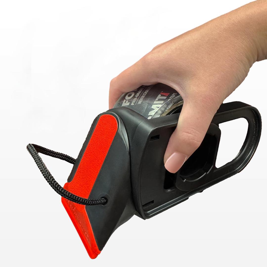 Packing Tape Dispenser - Heavy Duty Shipping Tape Dispenser for Boxes, Refillable, Fits Standard Bulk Tapes Up to 2" Wide - Razor-Sharp Cutting Packaging Tape Dispenser (1-Count)