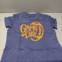 FASHGL Game Day T-Shirt Women Football Mom Shirts Oversize Funny Coquette Bow Tee Casual Sunday Funday Tops, L