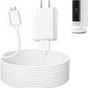 Charging Cable for Ring Indoor Cam (2nd Gen), 16.5FT/5M USB-A to Micro USB Power Adapter Charger Cable for Ring Indoor Camera, Not for (1nd Gen)