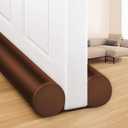 MAXTID Twin Door Draft Blocker for 36" 34" 32" 30" Interior Doors Under Door Seal Strip Door Insulation for Winter Door Bottom Sweeps (36" (Up to 1.7" Gaps), Brown)