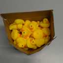 JTTJDB 50-Pieces Float & Squeak Mini Rubber Duck Baby Bath Ducky Sound Shower Toys for Kids