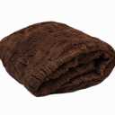 Luxury Soft Faux Fur Mink Fleece Throw Chocolate, Medium  4ft×5ft