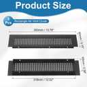 PATIKIL 14 x 3 Inch Door Air Vent Cover, 3 Pcs Aluminum Grille Ventilation Cover Louvered Diamond Hole with Mounting Screws for Cabinet Wardrobe Ceiling Door, Black