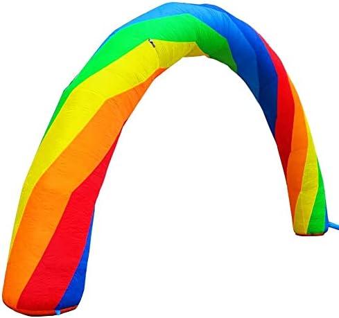 Giant Inflatable Rainbowed Arches Advertising Birthday Party Celebration Garden Decoration-Arch Blow Up Decorative Signs Event Entrance for 250W up General Blower(not Include) Open Size Under 2.4inch