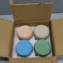 DRKIO 16 Oz Overnight Oats Containers with Lids - 4 Pack Glass Storage Jars with Airtight Lids Wide Mouth Mason Food Jars Great for Meal Prep Salad Chia Pudding Snacks Yogurt Sugar Spice Cereal