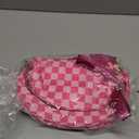 Checkered Crossbody Bag Nylon Bum Bags for Women Spacious Handbags Checkered Purse Fanny Packs with Shoulder Strap
