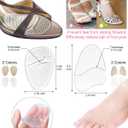 10Pcs High Heel Comfort Pads, Ball of Foot Cushions for Heels, Silicone Shoe Inserts for Women Shoes Too Big, Soft Shoe Pads Insoles for High Heels (Clear-Silicone)