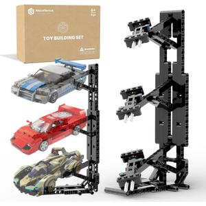 Display Stand for Lego Speed Champion Cars (1 Pack), Upgraded 3-Layer Stand for Lego Car 76917 76908 76918 76915 76914 76907 76901 76902 and More, Display Building Kit for Kids, Boys and Girls