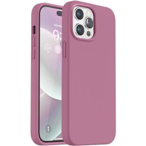 Vooii Compatible with iPhone 14 Pro Case, [Upgraded Thickened Liquid Silicone] [Soft Anti-Scratch Microfiber Lining] Shockproof Full Body Protective Case for iPhone 14 Pro 6.1 inch - Lavender Purple