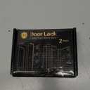Home Security Door Lock, 2 Pack Childproof Door Reinforcement Lock with 3 Inch Stop Withstand 800 lbs for Top Front Inward Swinging Door, Upgrade Flip High Night Lock to Defend Your Home Kids (Silver)