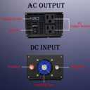 1000W Pure Sine Wave Inverter-24V DC to 110V 120V AC Power Converter with 2 AC Outlets, 24 Volt Power Inverter for Home, Emergency Power