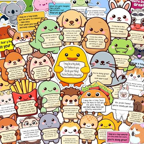 50PCS Emotional Support Animal Stickers – Affirmation Sticker Pack for Adults or Kids Cute Inspirational Buddies for Water Bottles, Laptops, Phones, Positive Quote Vinyl