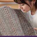 DEXI Dirt Trapper Door Mat, 31x60 Washable Doormat, Dirt Resistant and Absorbent, Easy Clean Low-Profile Floor Rugs for Entryway, Front Door, and Inside Entrance, Striped Brown