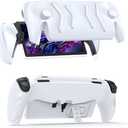 JOYTORN Full Protective Case Cover Compatible with PlayStation Portal Remote Player,PS5 Portal Case with Detachable Front Shell,Frosted Anti-Slip Handheld Design(White)