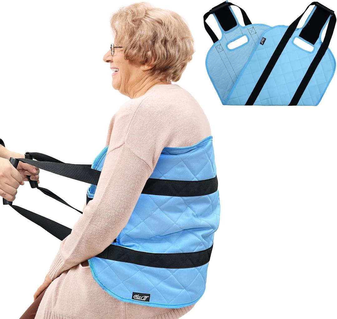 Transfer Sling Padded Gait Belt, Breathable Oxford Non-Slip Lift Aid with Handles&Fixing Belt, Lightweight Mobility Support for Elderly Disabled Bedridden, Bed Wheelchair Car Transfer