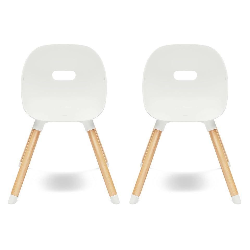 Lalo The Play Chair, Set of 2 Toddler Chairs for Playroom, Arts & Crafts Kids Chairs with Sturdy Bucket Seat, Up to 200 lb Weight Capacity, Easy to Clean, Wood and Non-Toxic Plastic, Grapefruit, 
Size	16 inches x 16 inches x 23 inches