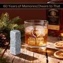 60th Birthday Gifts for Men, 6 Pcs Cool Birthday Gifts Ideas with Whiskey Glass with Frozen Stone, Funny Socks, Toilet Paper, Scented Candle, Keychain, Greeting Card for Him, Husband, Dad, Grandpa2026 (EXP 12/31/26)