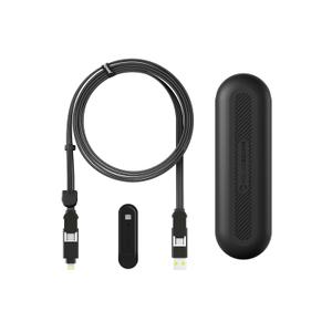 Rolling Square inCharge XL 6-in-1 Multi Charging Cable with 100W Ultra-Fast Charging Power, Portable USB and USB-C Cable, 6.5 Ft/2m, Urban Black