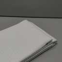 Long Shower Curtain with 80 inch Height, Fabric, Waffle Weave, Hotel Luxury Spa, Water Repellent, Machine Washable, 230 GSM Heavy Duty, White Pique Pattern Decorative Bathroom Curtain