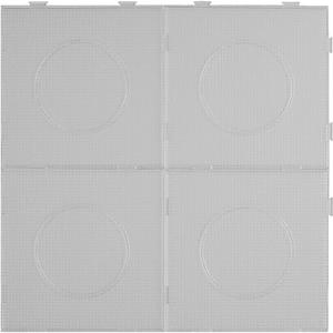 4PCS 2.6MM Fuse Beads Boards Large Square Clear Plastic Pegboards Kits Iron Beads for Aldult DIY Make Craft with 5 Ironing Paper (Transparent)