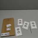 Wall Plates, Duplex Outlet Covers, Toggle Light Switch Plates, Decorator Light Switch Cover, Bamboo Fiber Material Standard Size Wall Plates of various styles, White (1 Gang Duplex 4 Pack)