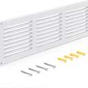 Colingmill 1 Pcs Decorative Return Air Vent Cover 24 x 8.5 x 3/4 Inch (22x6 Duct Opening) White MDF Modern Farmhouse Wall Vent Grille High Airflow Cold Air Return HVAC Cover for Wall Baseboard