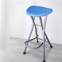 Blue Adult Folding Stool, with Handle and Foldable bar Stool, 28 inches in Size, with a Load Capacity of 200 pounds, Suitable for Camping Kitchen