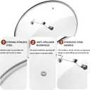 12 InchTempered Glass Lid, Cooking Pot Lid with Stainless Steel Handle for Pots,Pans and Skillets (12 Inch)