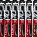 Colgate 360 Charcoal Infused Toothbrush, Floss-Tip Bristles, Soft (Colors Vary) - Pack of 6 (1 Count (Pack of 6), Black)