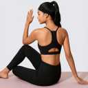 Aoysky Womens Buttery Soft Racerback Sports Bra Padded Strappy Workout Running Yoga Gym Crop Tops with Built in Bras, X-Large 