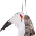 FAVOMOTO 50cm Simulation Seagull Decoration, Realistic Fake Dead Seagull Craft for Home and Outdoor Use Dead Ornament Made with Real for Deterrent