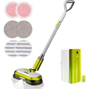 VMAI Cordless Electric Mop with Water Spray & Detachable Battery
Rechargeable Floor Spin Mop & Scrubber with LED Headlight, Washable Pads, Lightweight for Hardwood Tile Marble Floor Cleaning