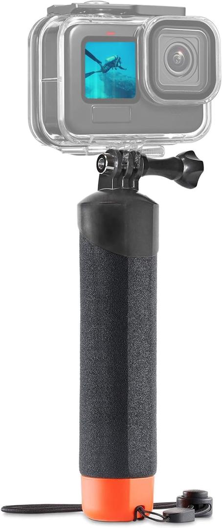FitStill Waterproof Monopod Floating Hand Grip for Go Pro Hero 13/12/11/10/9/8/7/6/5/4/3 Session DJI Osmo and Other Action Cameras.Snorkeling Underwater Diving Pole Stick