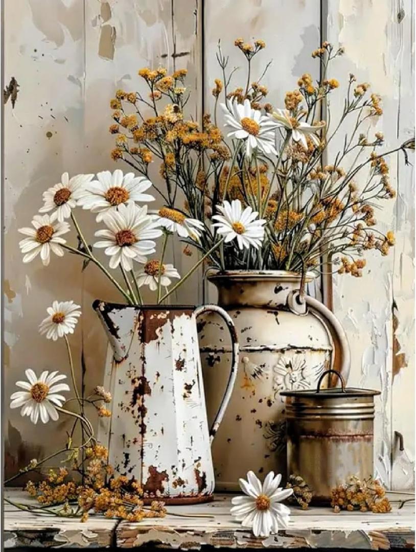 tigdtiu 5D Diamond Painting Kits for Adults Beginners- Flowers Diamond Art Kits for Adults,DIY Full Drill Diamond Art Painting Flower Gem Art and Crafts 12x16inch