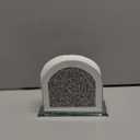 Crystal Napkin Holder for Table, Silver Crushed Mirror Vertical Napkin Dispenser for Kitchen, Dining, Bathroom, Bar, Banquet, Restaurant