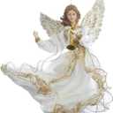 Kurt Adler J6064 Ornament, Ivory, White, Gold