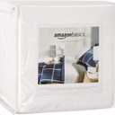 Amazon Basics Mattress and Box Spring Protector, Waterproof, Zipper Enclosed Cover, 12 to 18 inches Depth, Queen, White