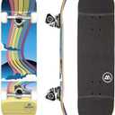 Magneto Maple Wood Complete Skateboard - Beginner Cruiser Skateboard - Smooth Rides with ABEC-5 Bearings - Trick-Ready Double Kicktail Board - 27.5 x 7.75 in, Rainbow