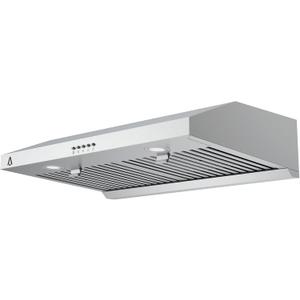 Range Hood 30 inch, 400 CFM Under Cabinet Range Hood with Strong Suction, Stainless Steel Kitchen Hood with 3-Speed Exhaust Fan and Two Bright LED Lights