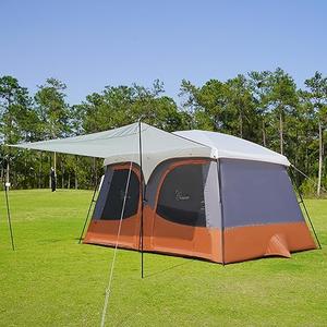 Vidalido Tents3-4 Person Camping Tent with Extended VestibuleWeather Resistant Family Tents with Breathable Mesh WindowsEasy Install Waterproof Outdoor Tent for Backpacking and Camping Hiking 